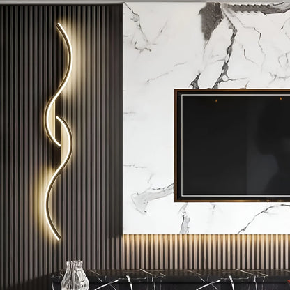 Luz de Pared Curvada Moderna para Iluminación Ambiental Interior