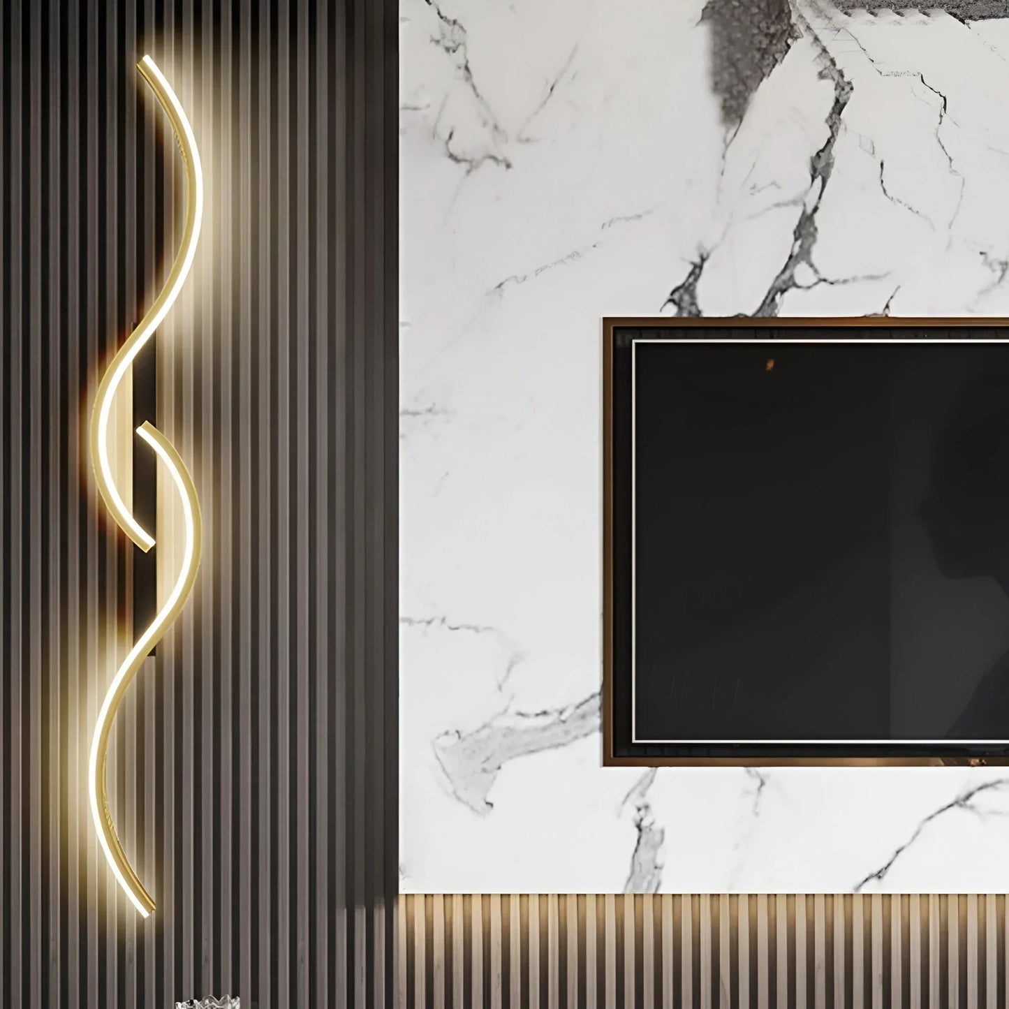 Luz de Pared Curvada Moderna para Iluminación Ambiental Interior