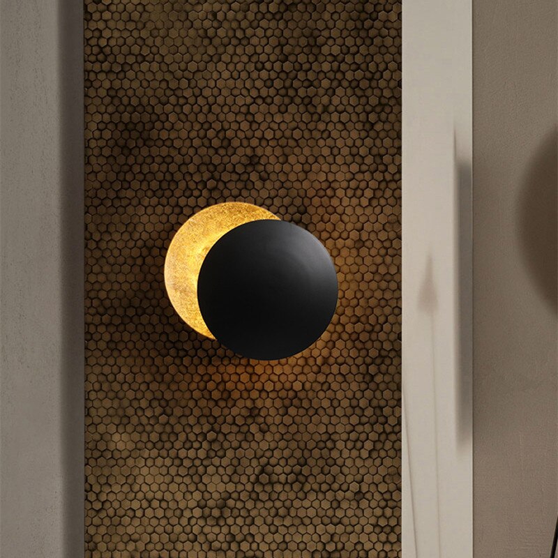 Luz de Pared Lunaris | Aplique de Pared Inspirado en un Eclipse Solar Moderno