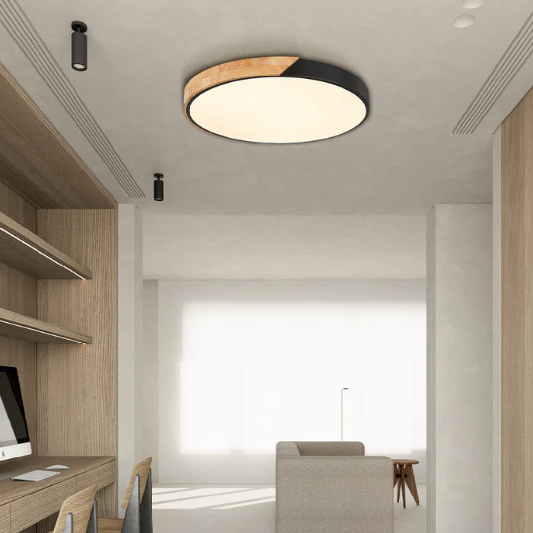 Luz de Techo con Diseño Escandinavo de Madera y LED | Norvian