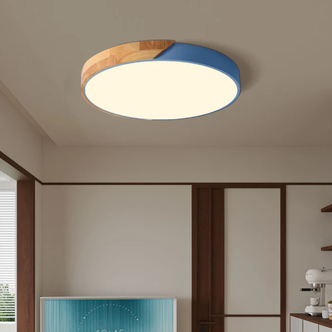 Luz de Techo con Diseño Escandinavo de Madera y LED | Norvian