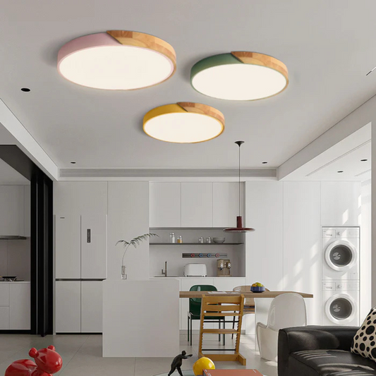 Luz de Techo con Diseño Escandinavo de Madera y LED | Norvian
