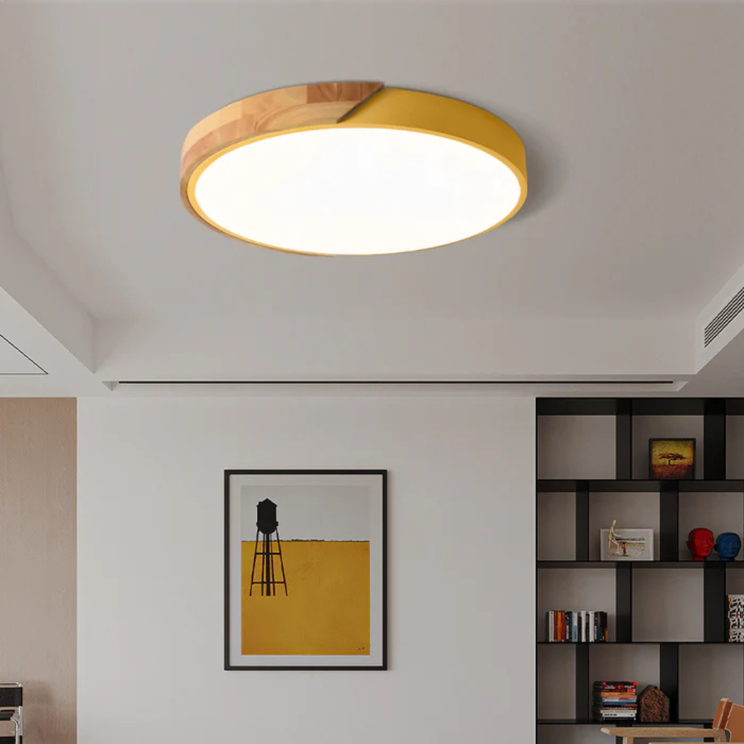 Luz de Techo con Diseño Escandinavo de Madera y LED | Norvian