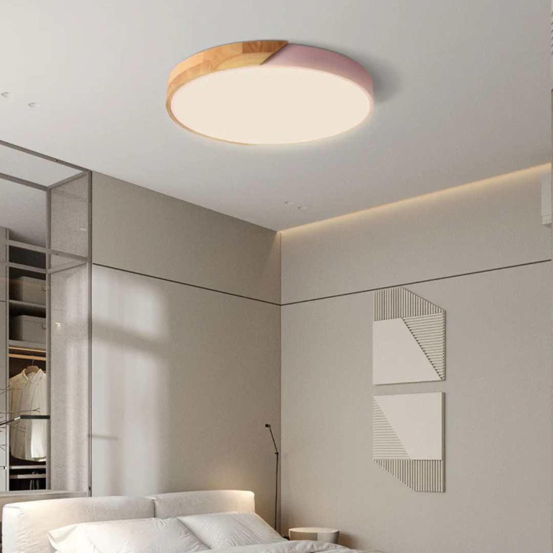 Luz de Techo con Diseño Escandinavo de Madera y LED | Norvian