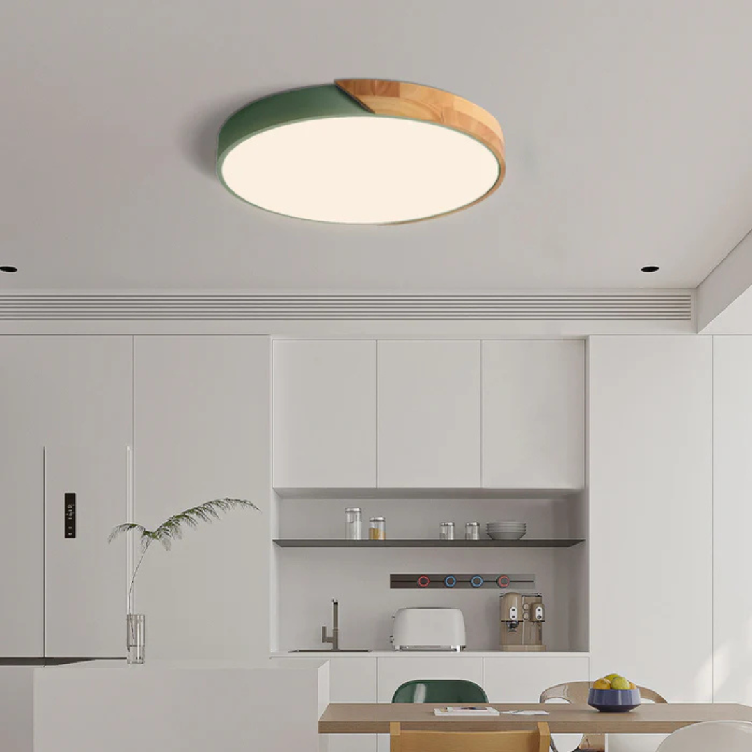 Luz de Techo con Diseño Escandinavo de Madera y LED | Norvian