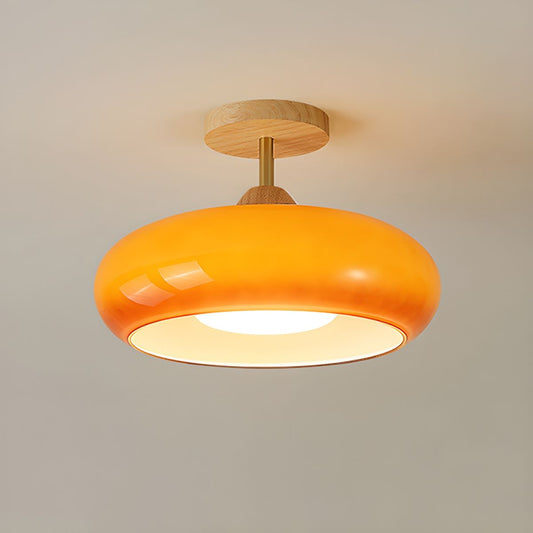 Luz de Techo de Madera y Vidrio Estilo Vintage | Alvora