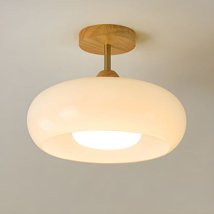 Luz de Techo de Madera y Vidrio Estilo Vintage | Alvora