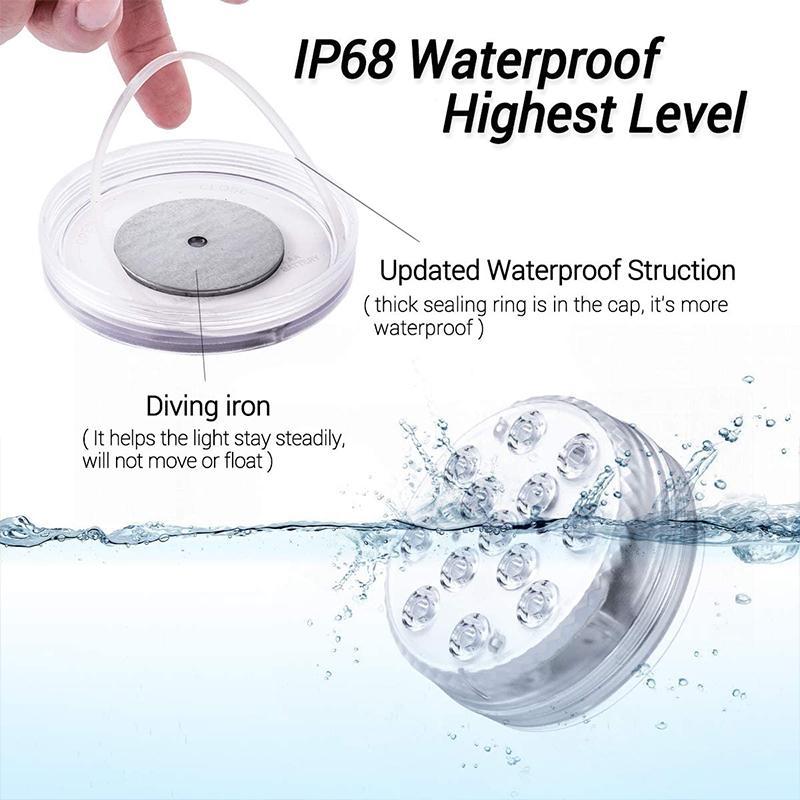 Luz LED de Succión Magnética a Prueba de Agua con Control Remoto | VierraSol