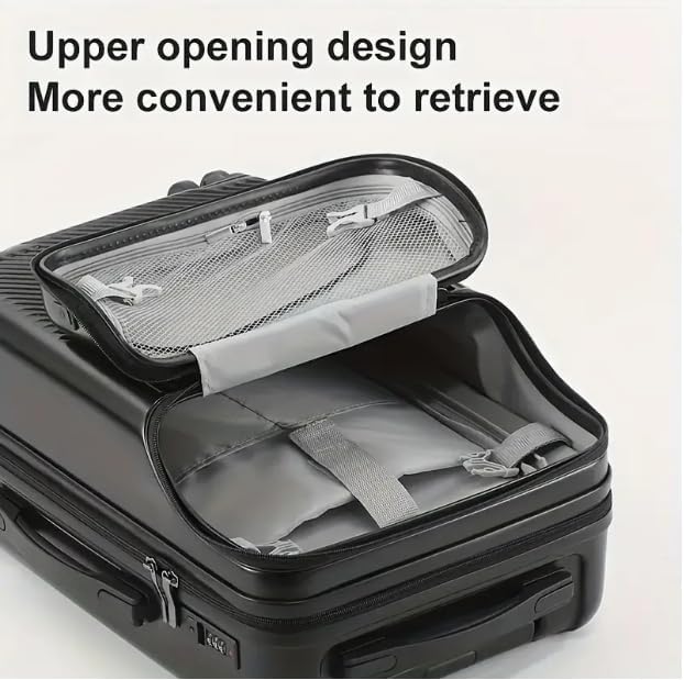 Maleta Dura de Mano con Portavasos, Puerto USB y Cerradura TSA