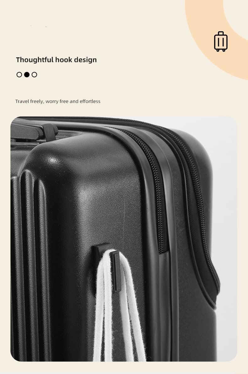 Maleta Dura de Mano con Portavasos, Puerto USB y Cerradura TSA