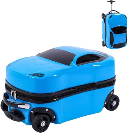 Maleta para Niños de 18” (45.72 cm) con Forma de Coche y Asa Retráctil