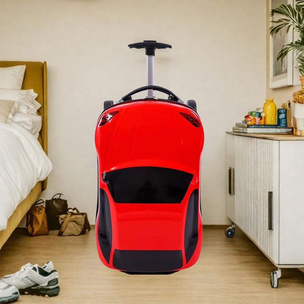 Maleta para Niños de 18” (45.72 cm) con Forma de Coche y Asa Retráctil