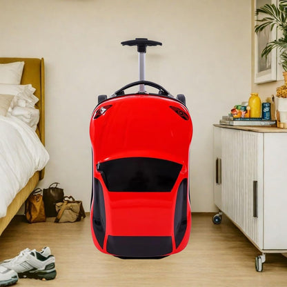 Maleta para Niños de 18” (45.72 cm) con Forma de Coche y Asa Retráctil