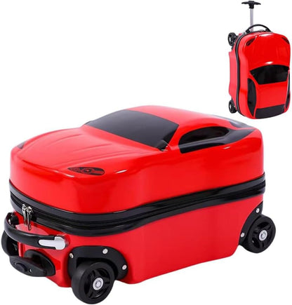 Maleta para Niños de 18” (45.72 cm) con Forma de Coche y Asa Retráctil