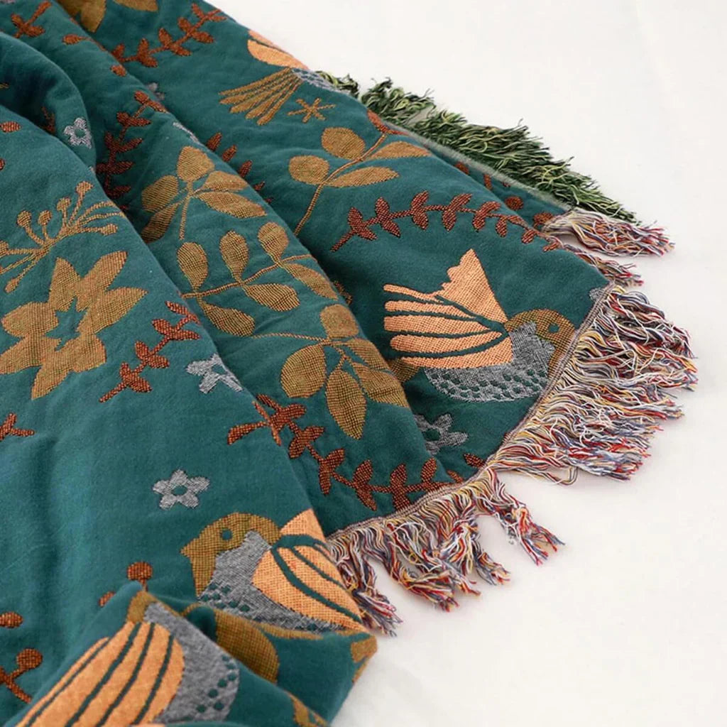 Manta Reversible de Pájaro Escandinavo - NordicNest