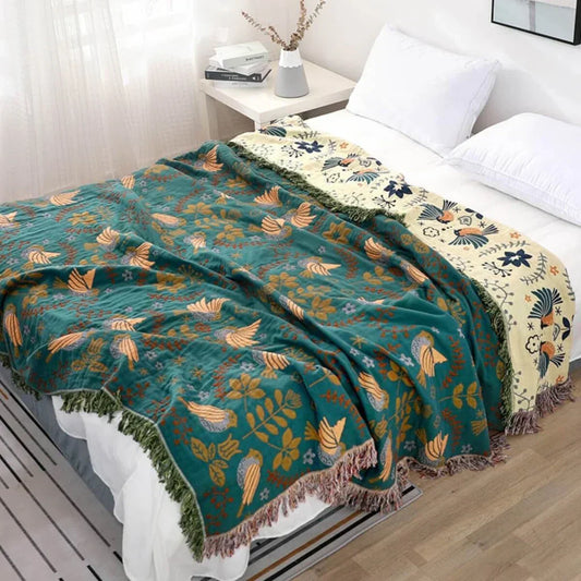 Manta Reversible de Pájaro Escandinavo - NordicNest