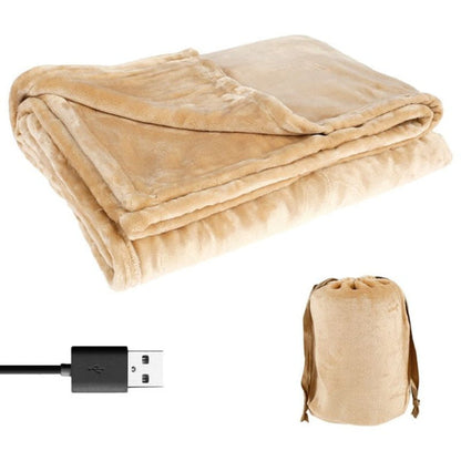 Manta térmica eléctrica inalámbrica de franela recargable por USB