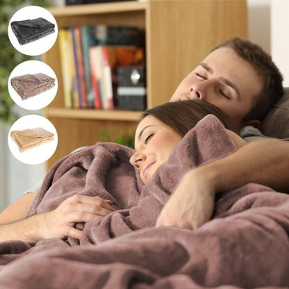 Manta térmica eléctrica inalámbrica de franela recargable por USB