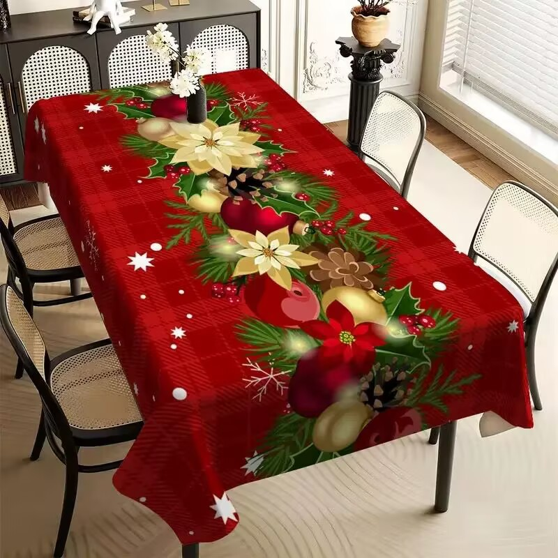 Mantel navideño rectangular y duradero