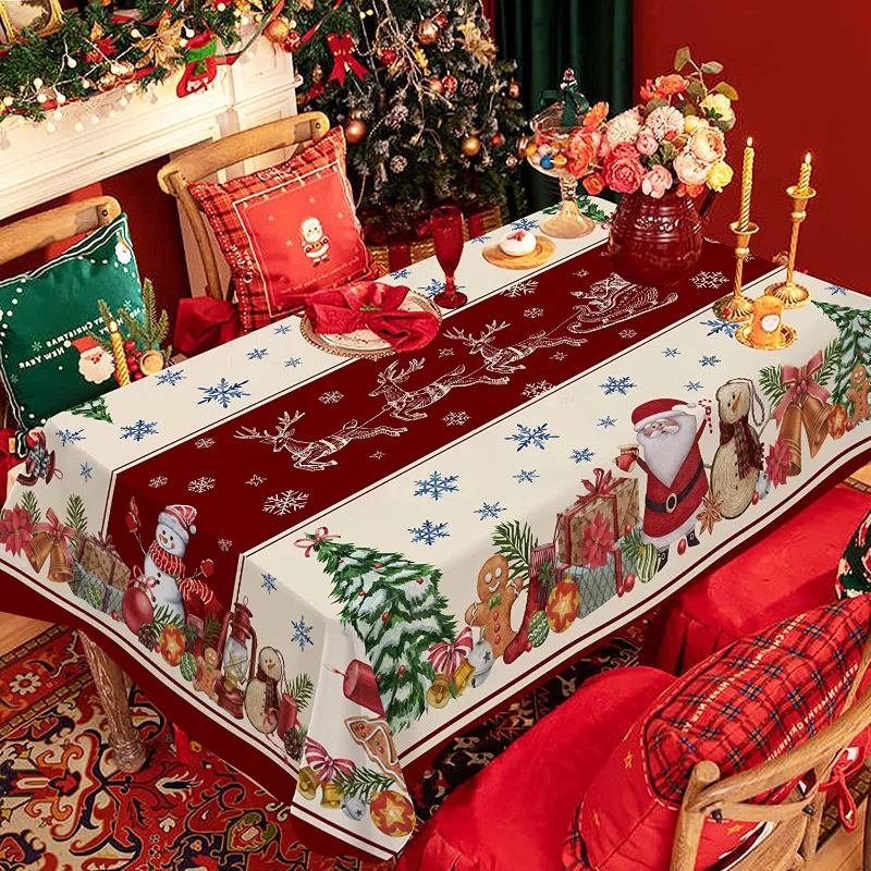 Mantel navideño rectangular y duradero