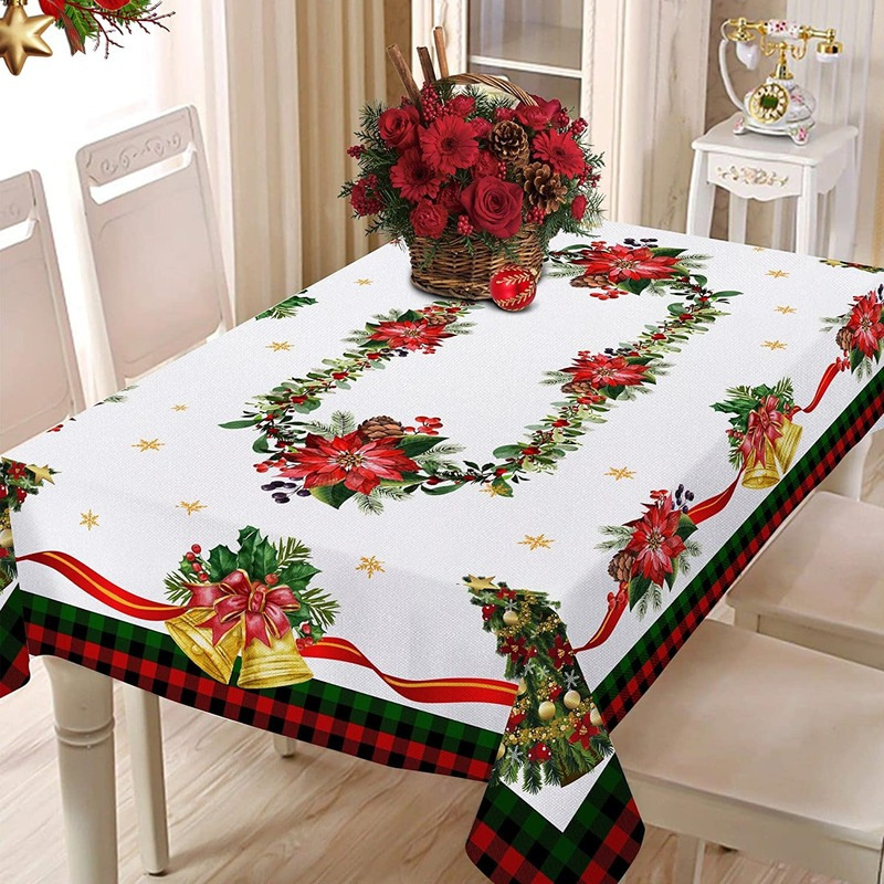 Mantel navideño rectangular y duradero