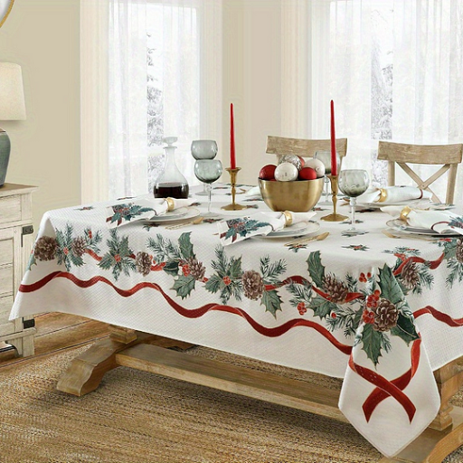 Mantel navideño rectangular y duradero