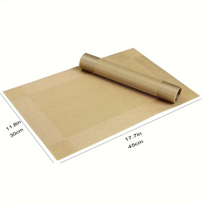 Manteles individuales de PVC resistentes al calor - Salvamanteles lavables y antideslizantes