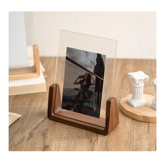 Marco de Fotos en Acrílico y Madera en Forma de U | Exhibición Minimalista Moderna