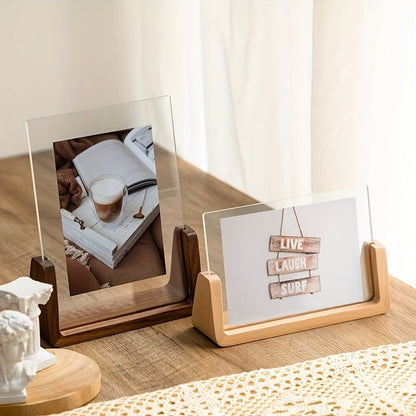 Marco de Fotos en Acrílico y Madera en Forma de U | Exhibición Minimalista Moderna