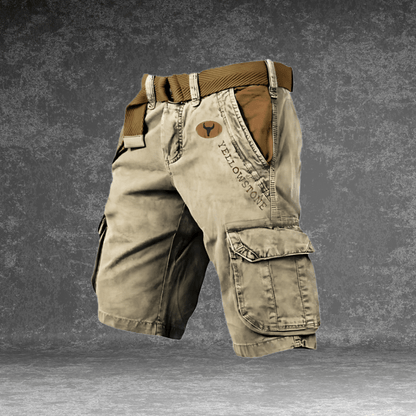 MAVERICK Pantalones Cortos - Pantalones cortos cargo cómodos con muchos bolsillos para hombres