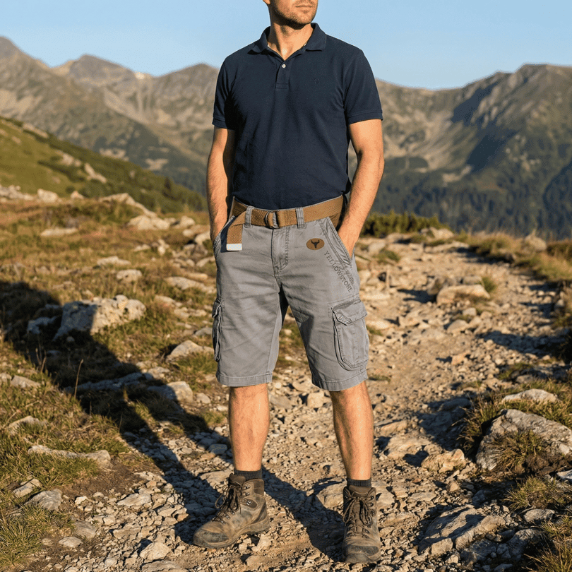 MAVERICK Pantalones Cortos - Pantalones cortos cargo cómodos con muchos bolsillos para hombres