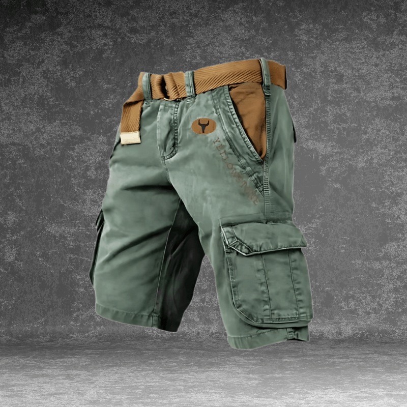 MAVERICK Pantalones Cortos - Pantalones cortos cargo cómodos con muchos bolsillos para hombres
