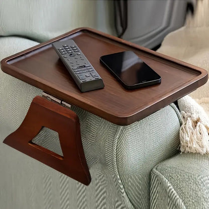 Mesa de bandeja ajustable de bambú con clip