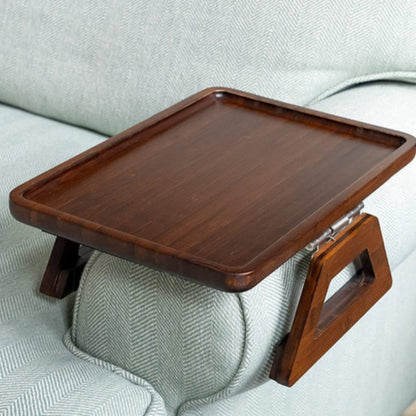 Mesa de bandeja ajustable de bambú con clip