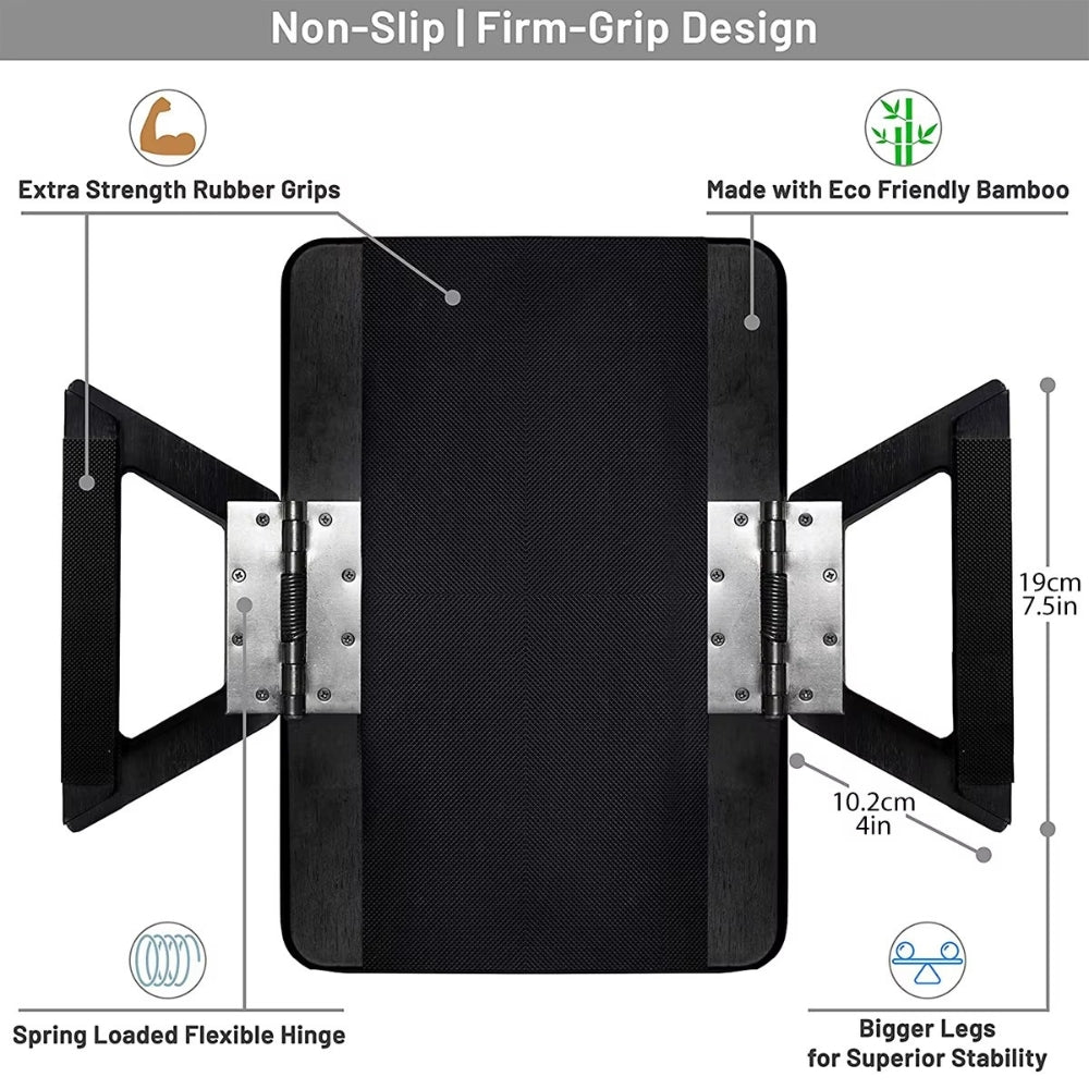 Mesa de bandeja ajustable de bambú con clip
