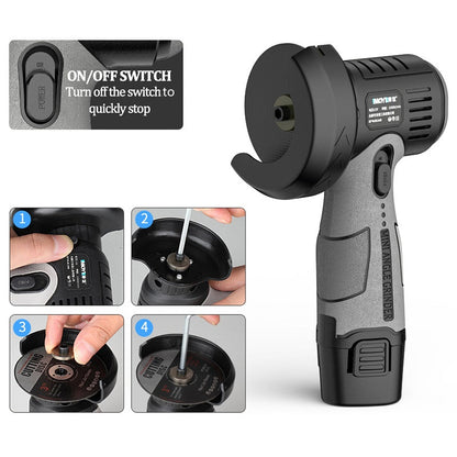 Mini Amoladora Angular de 12V con Disco de Corte – Ideal para Cortes y Pulidos Precisos