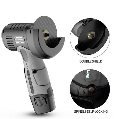 Mini Amoladora Angular de 12V con Disco de Corte – Ideal para Cortes y Pulidos Precisos