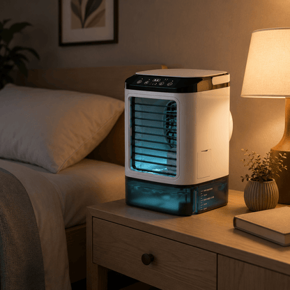 MISTHAVEN – Ventilador Portátil de Enfriamiento con Función de Rocío Refrescante