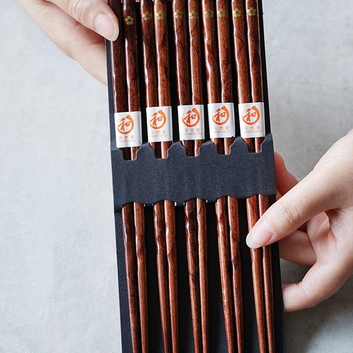 Miyabi | Juego de Palillos de Madera Golden Sakura | VierraSol