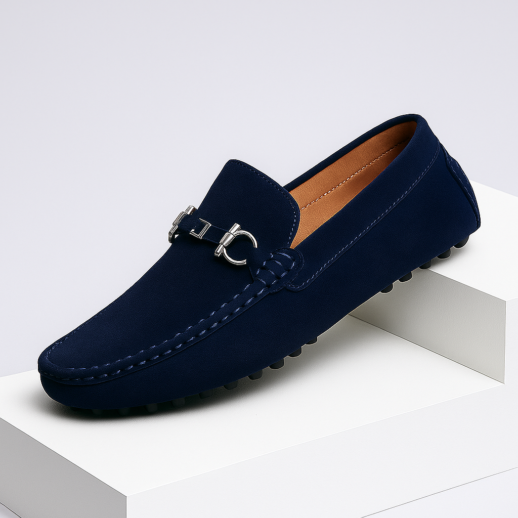 Mocasines con hebilla para hombre con suela flexible