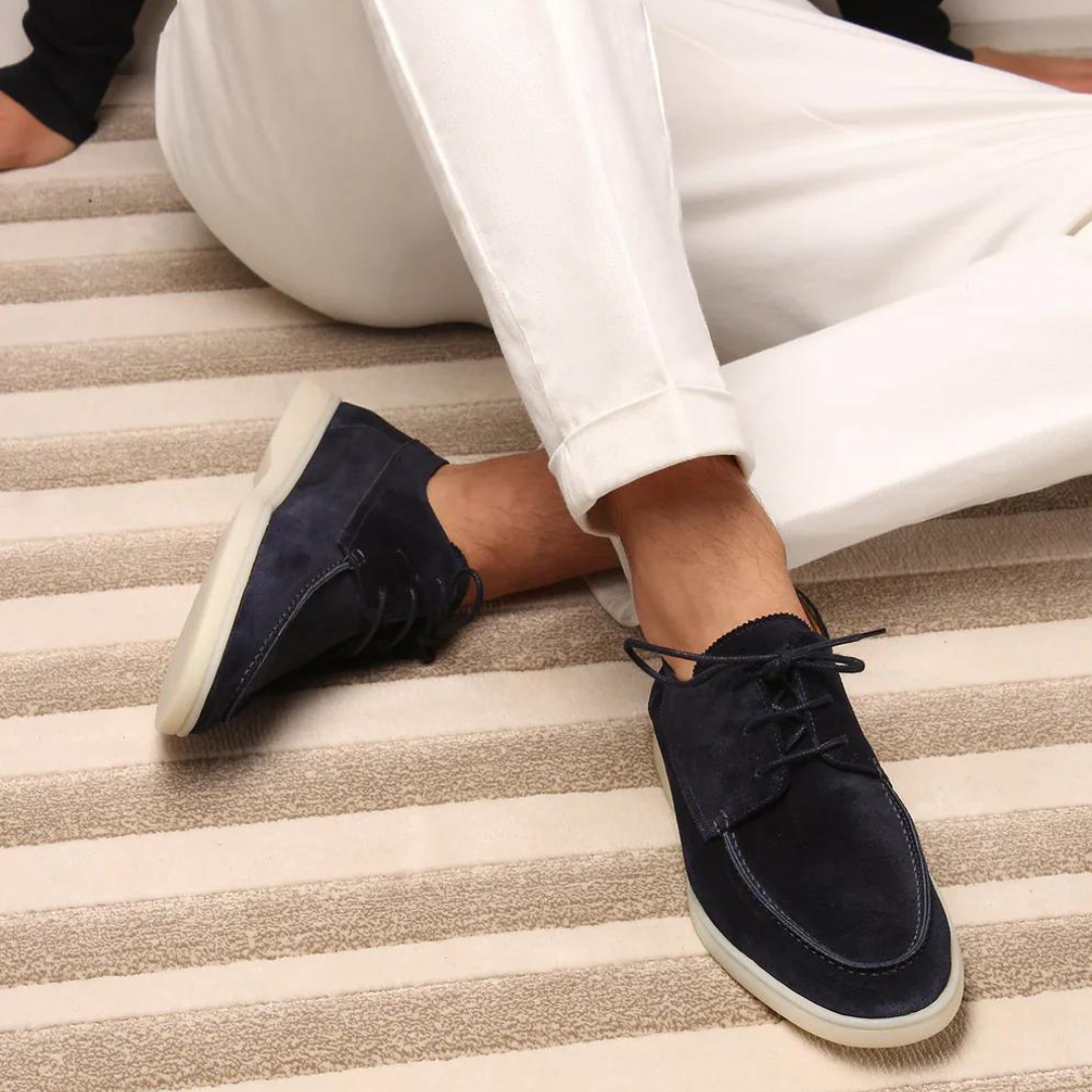 Mocasines de Cuero de Lujo con Cordones para Hombres - Diederik