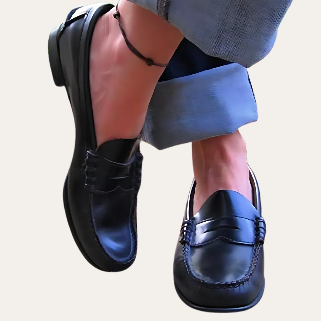 Mocasines ortopédicos y cómodos de cuero para mujer