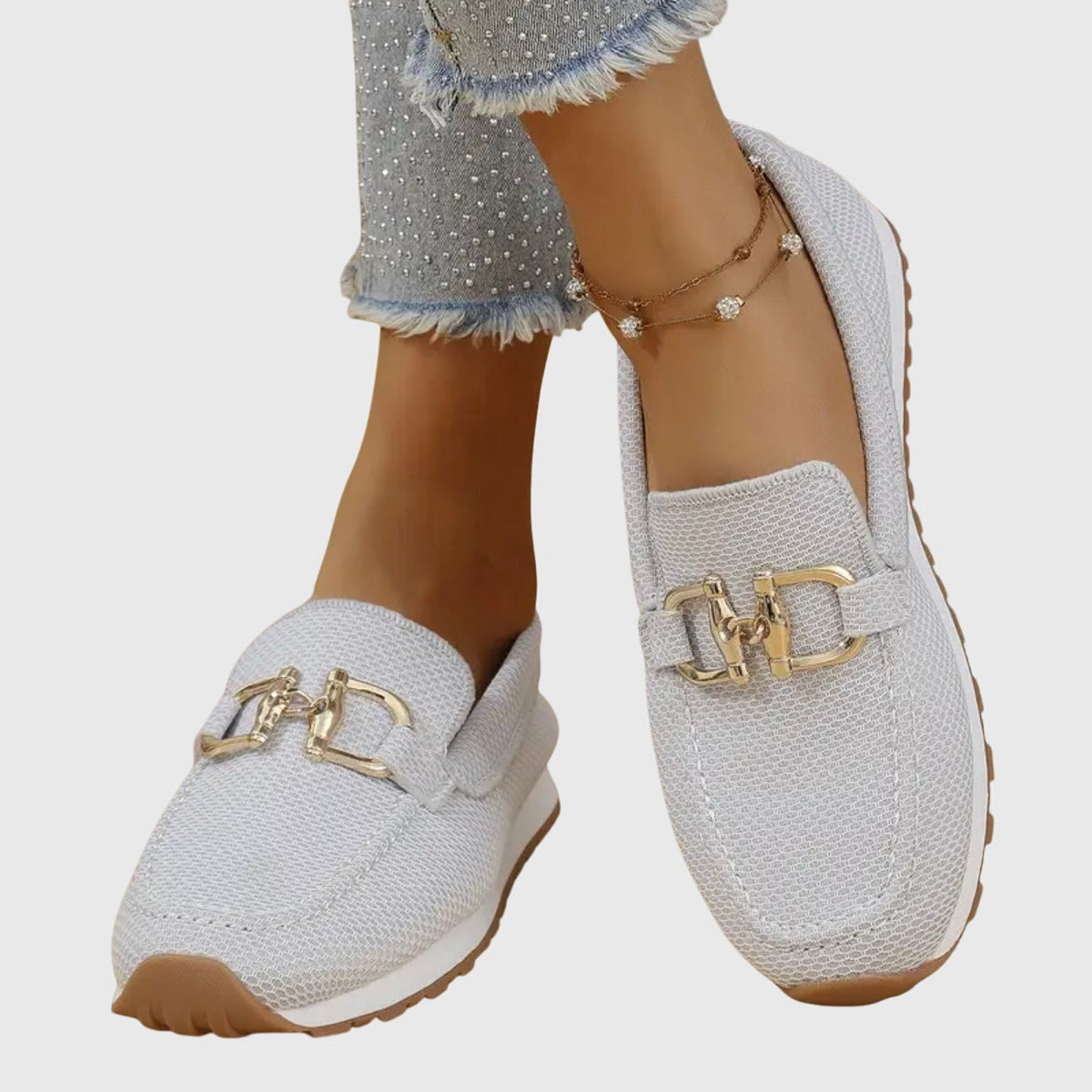 Mocasines Planos Sin Cordones con Punta Redonda para Mujer | Calzado Casual Diario