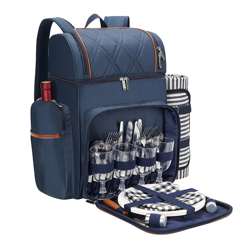 Mochila de picnic con vajilla completa