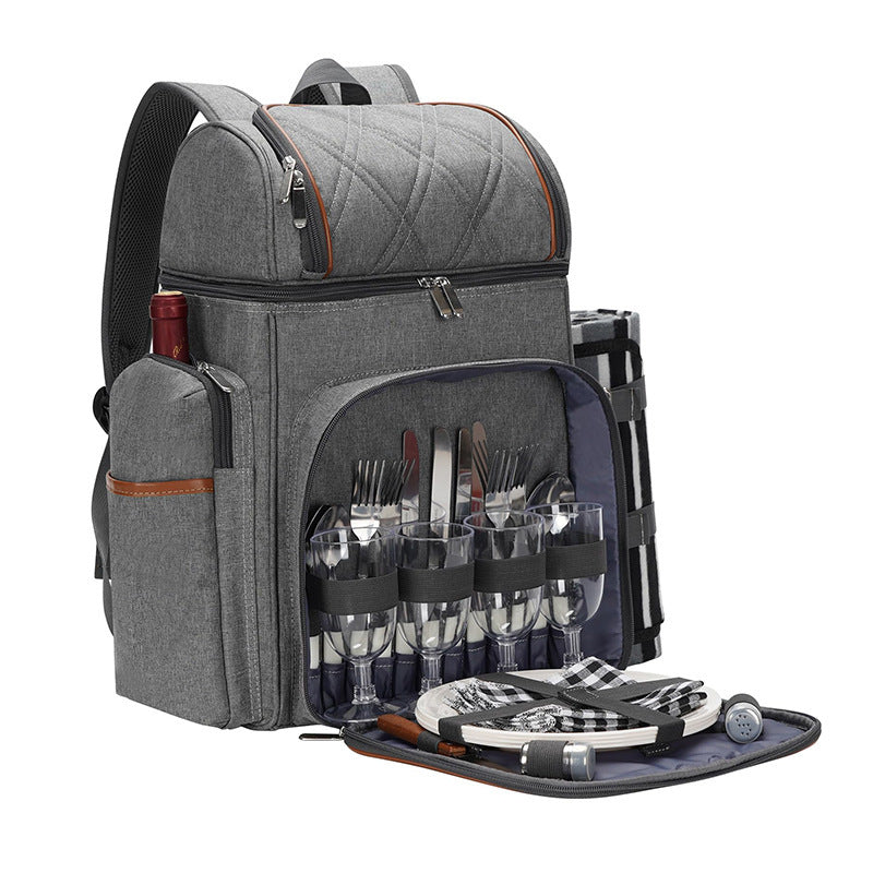 Mochila de picnic con vajilla completa