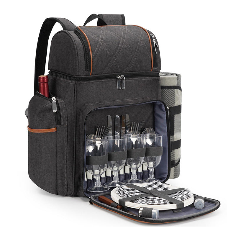 Mochila de picnic con vajilla completa