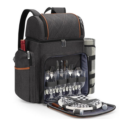 Mochila de picnic con vajilla completa