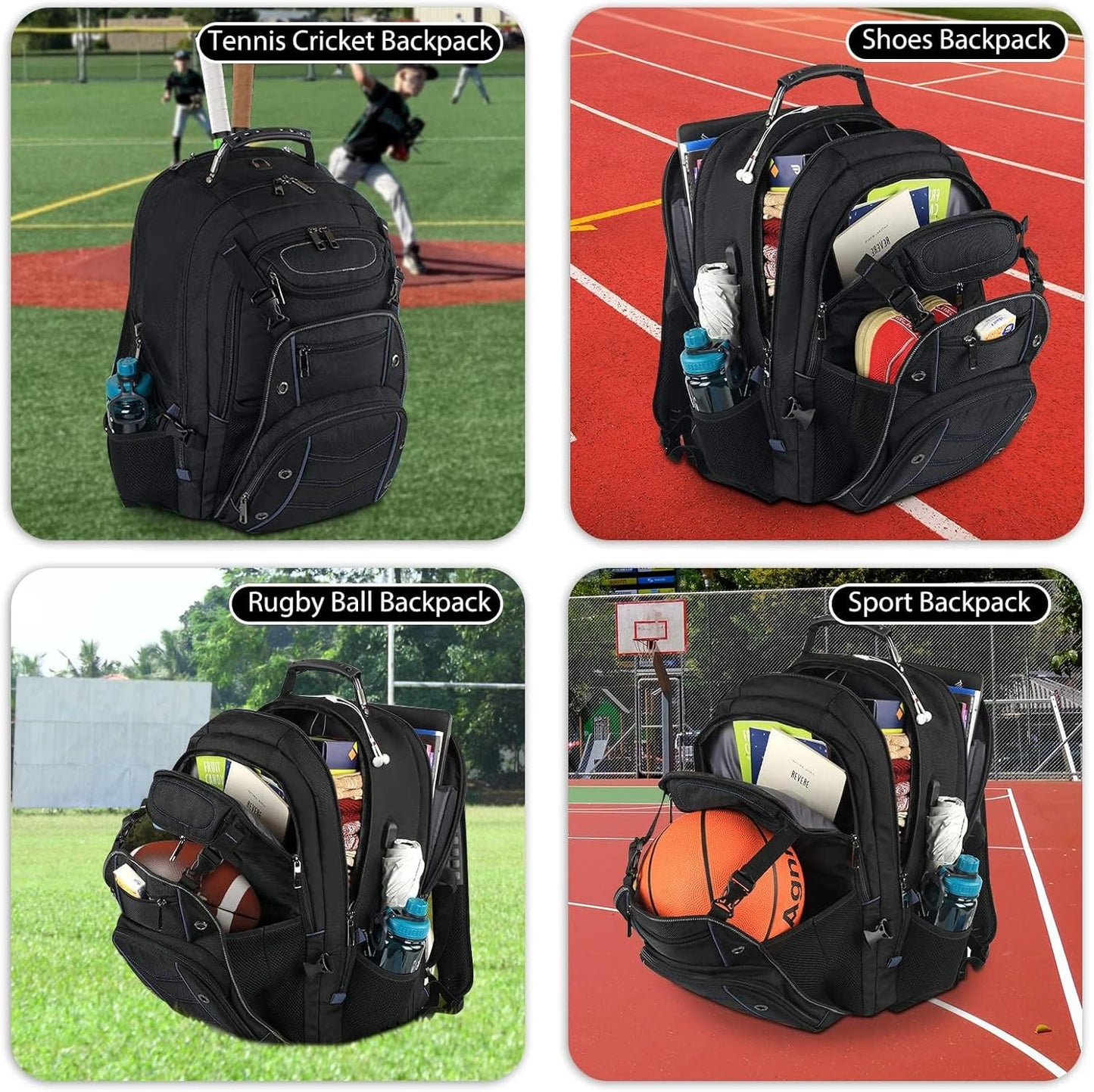 Mochila de Viaje Extra Grande de 55L con Carga USB y Seguridad RFID
