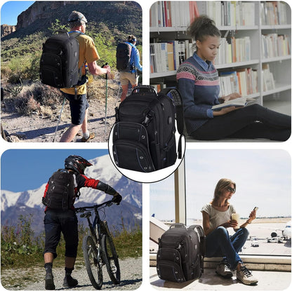 Mochila de Viaje Extra Grande de 55L con Carga USB y Seguridad RFID