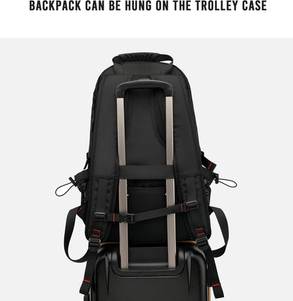 Mochila de Viaje Impermeable de 60L con Puerto USB y Compartimento para Zapatos